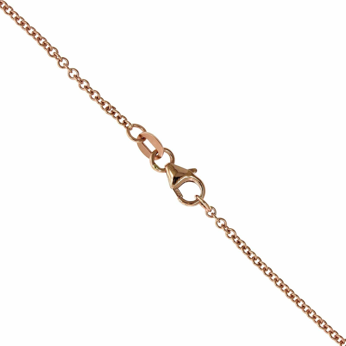 20K Rose Gold Oval Padparadscha Sapphire Diamond Pendant, 20k rose and 18k yellow gold, Long's Jewelers