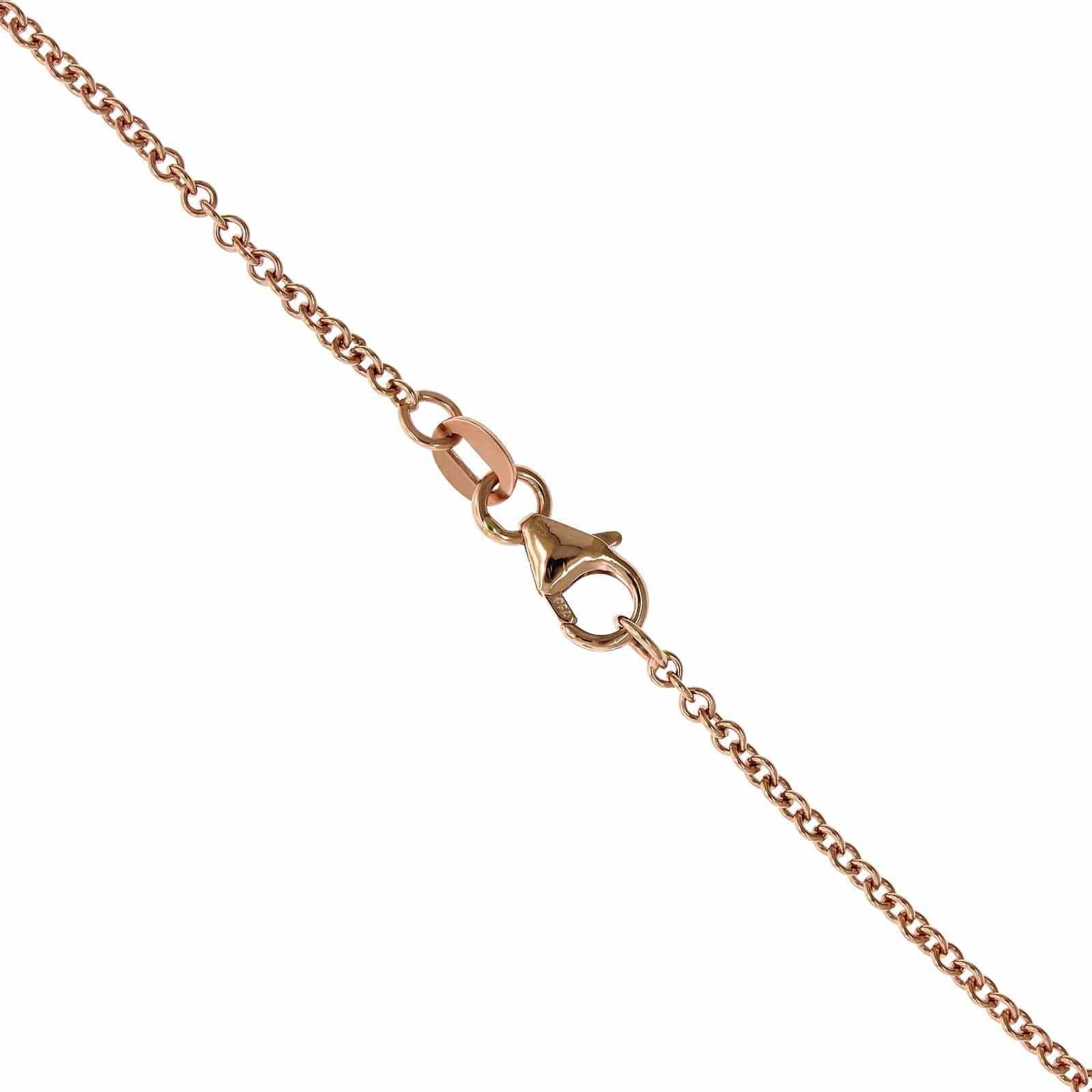 20K Rose Gold Oval Padparadscha Sapphire Diamond Pendant, 20k rose and 18k yellow gold, Long's Jewelers