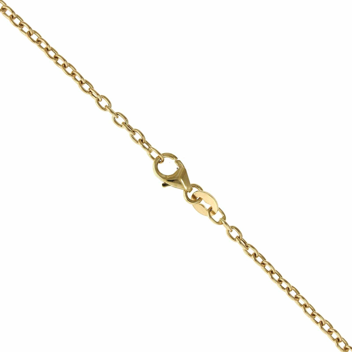 18K Yellow Gold Bezel Set Pink Sapphire Disc Pendant, 18k yellow gold, Long's Jewelers