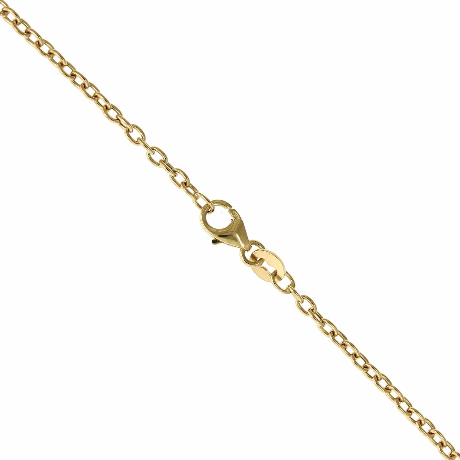18K Yellow Gold Bezel Set Pink Sapphire Disc Pendant, 18k yellow gold, Long's Jewelers