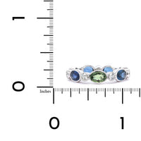 18K White Gold Sapphire & Diamond Marbella Stacking Ring
