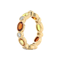 18K Yellow Gold Sapphire & Diamond Marbella Stacking Ring