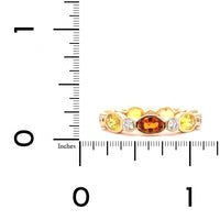 18K Yellow Gold Sapphire & Diamond Marbella Stacking Ring