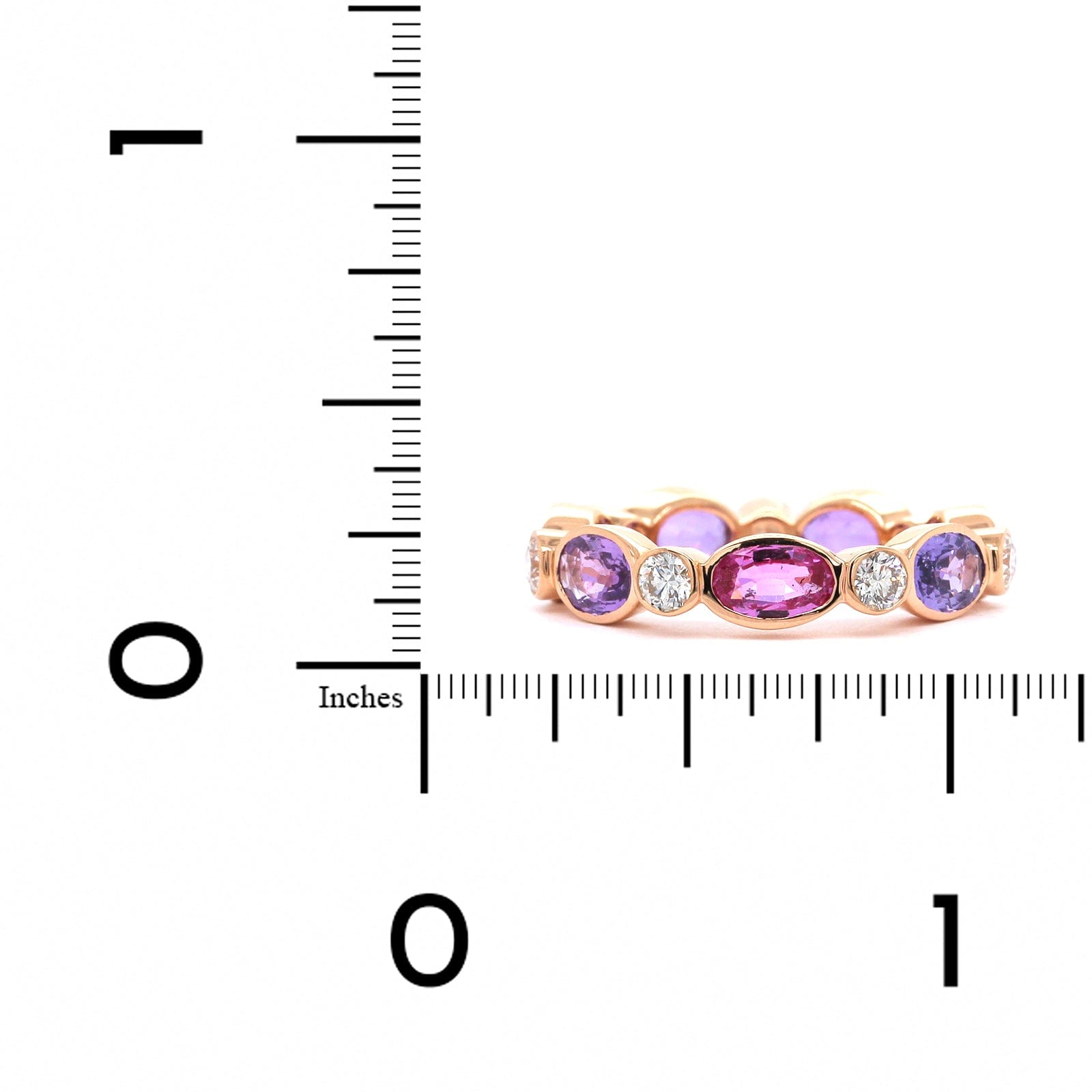 18K Rose Gold Sapphire & Diamond Marbella Stacking Ring