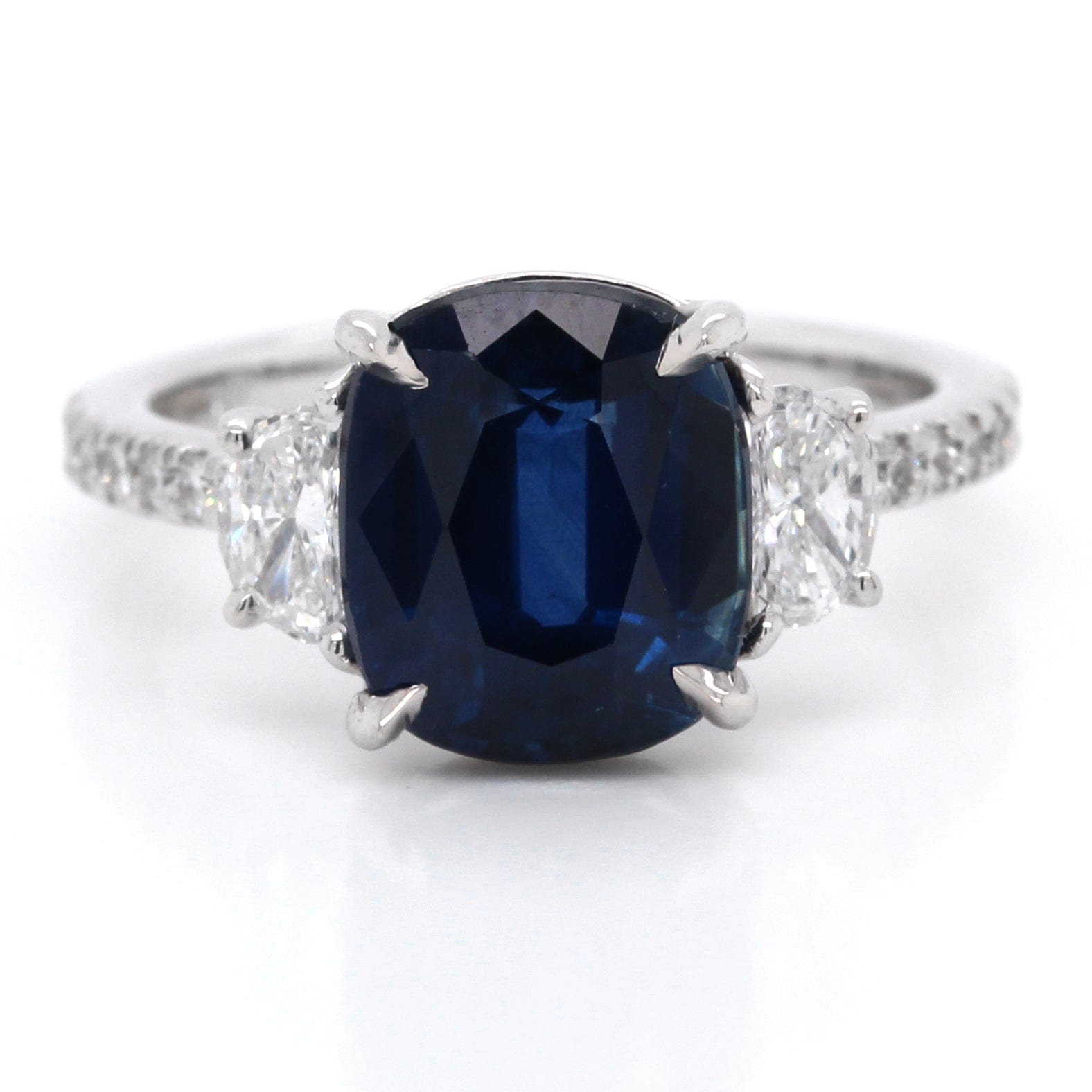 18K White Gold Sapphire and Diamond Ring – Long's Jewelers