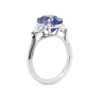 Platinum Lilac Sapphire and Diamond Ring