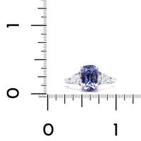 Platinum Lilac Sapphire and Diamond Ring