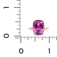 20K Rose Gold and Platinum Pink Sapphire and Diamond Ring