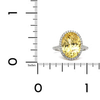 Platinum Oval Yellow Sapphire Diamond Halo Ring, Platinum, Long's Jewelers