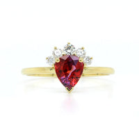 18K Yellow Gold Pink Purple Sapphire Diamond Ring, 18k yellow gold, Long's Jewelers