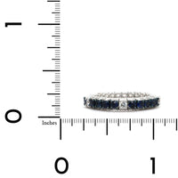 18K White Gold Sapphire Stretch Ring, Long's Jewelers