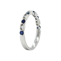 Platinum Sapphire and Diamond Band