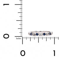 Platinum Sapphire and Diamond Band