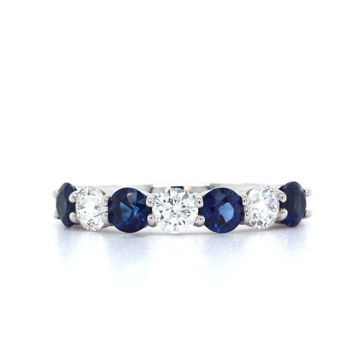 Platinum Sapphire and Diamond Band