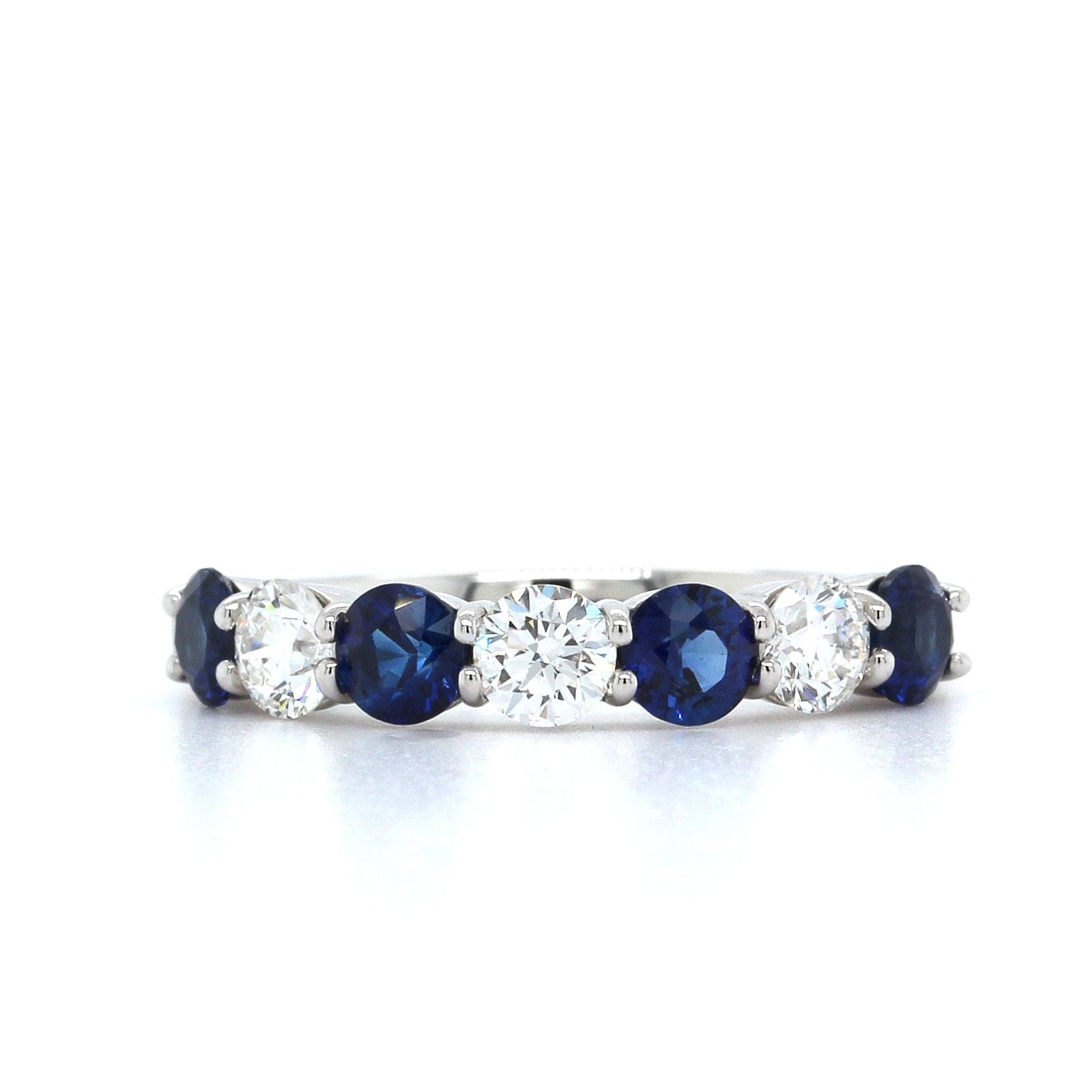 Platinum Sapphire and Diamond Band