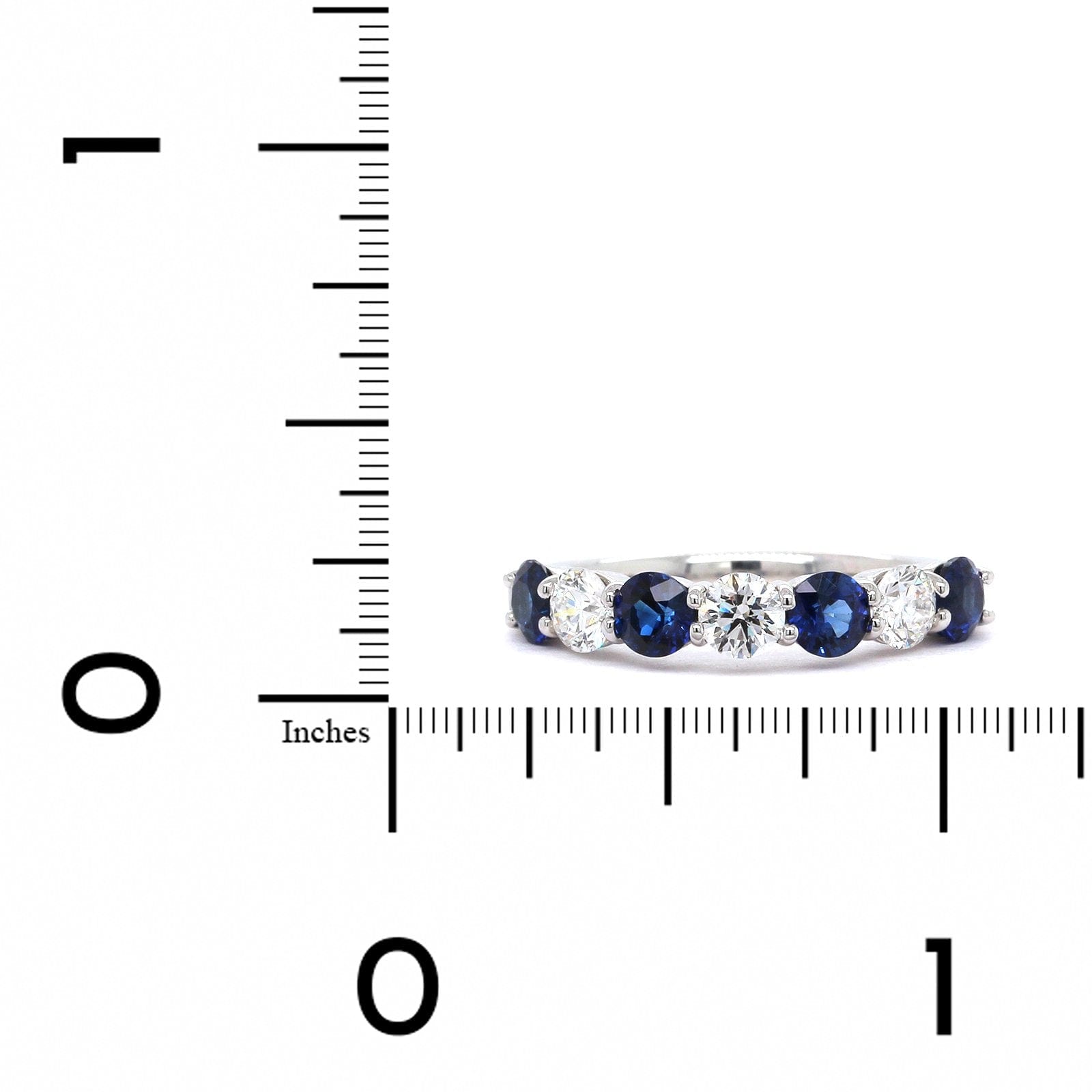 Platinum Sapphire and Diamond Band