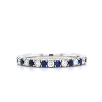 Platinum Sapphire and Diamond Band