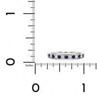 Platinum Sapphire and Diamond Band