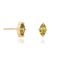 14K Yellow Gold Yellow Sapphire Stud Earrings