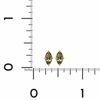 14K Yellow Gold Green Sapphire Stud Earrings