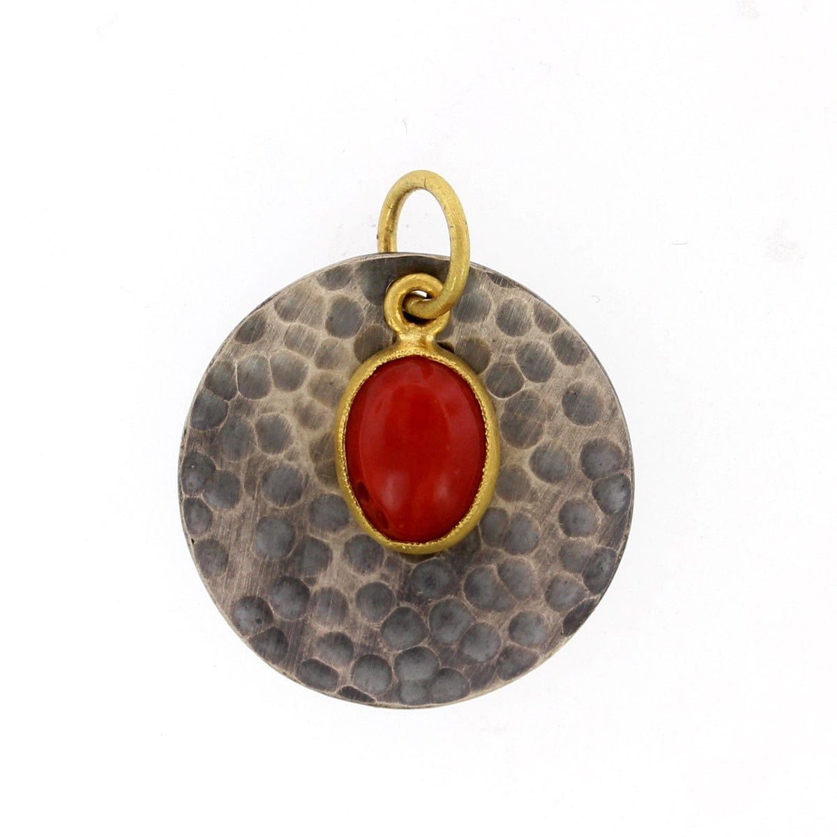 24K Yellow Gold and Sterling Silver Inner Peace Charm