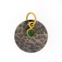 24K Yellow Gold and Sterling Silver Sacred Calm Charm