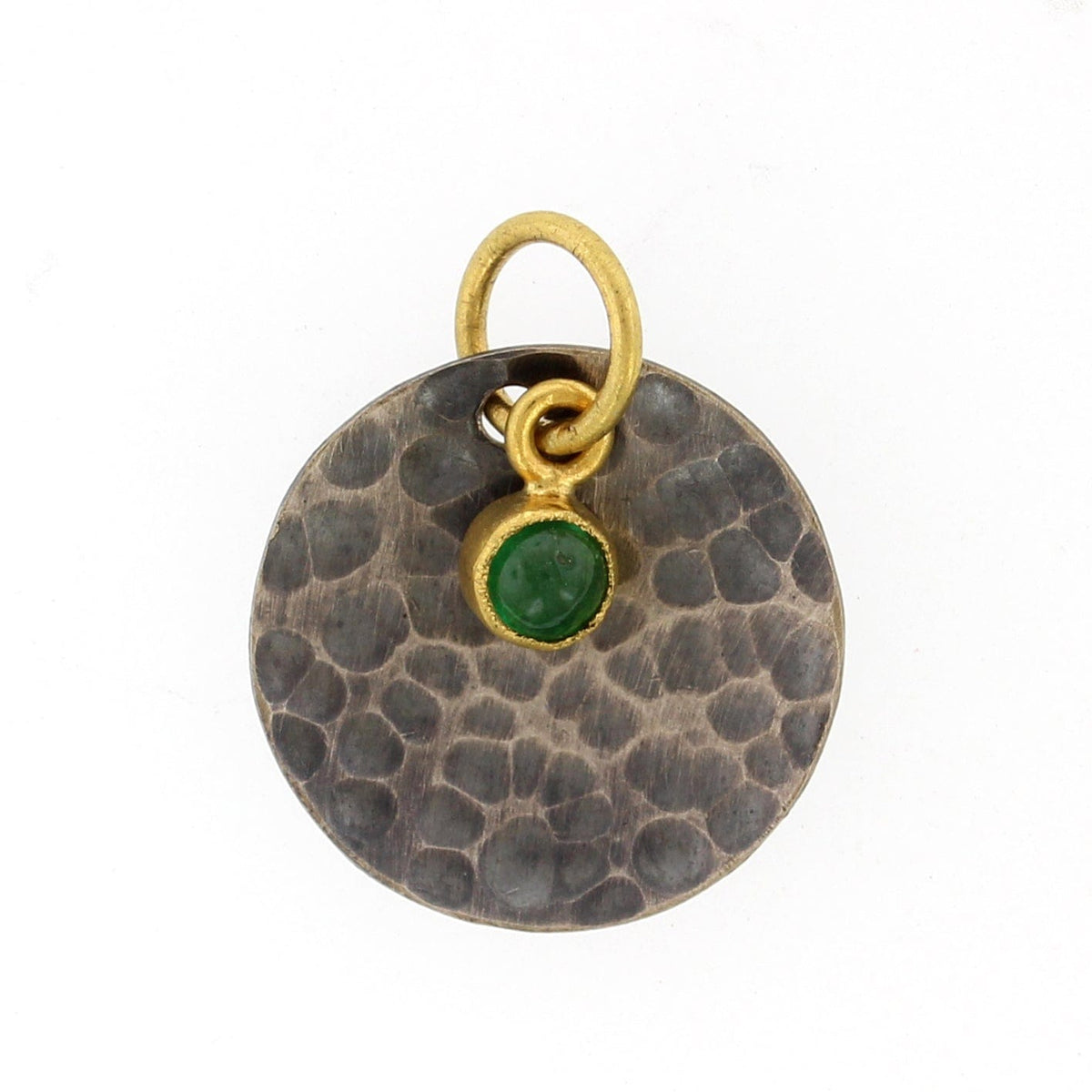 24K Yellow Gold and Sterling Silver Sacred Calm Charm