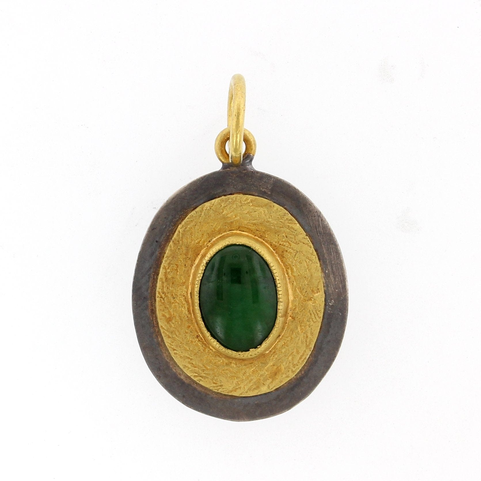 24K Yellow Gold and Sterling Silver Higher Power Charm