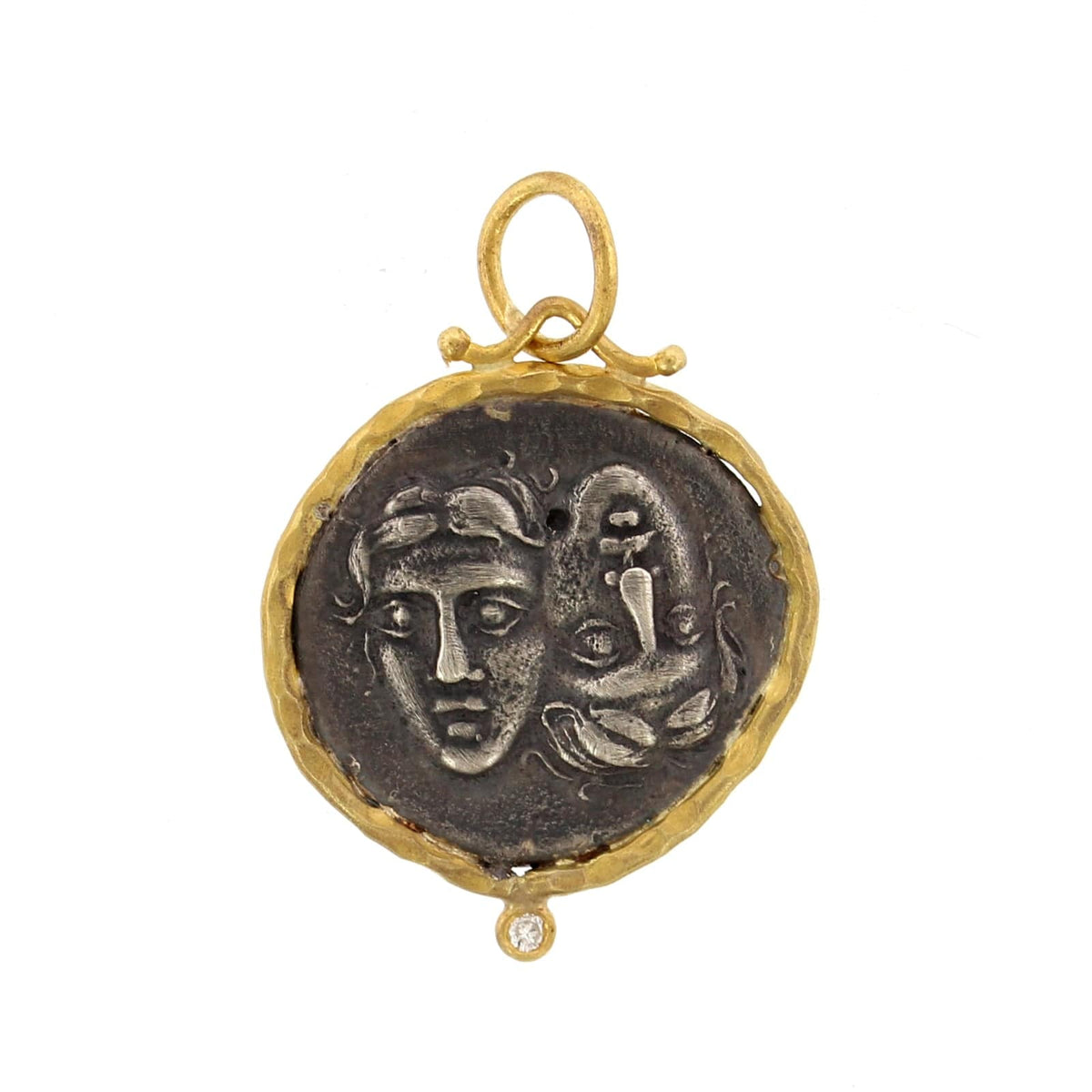 24K Yellow Gold and Sterling Silver Duality Charm