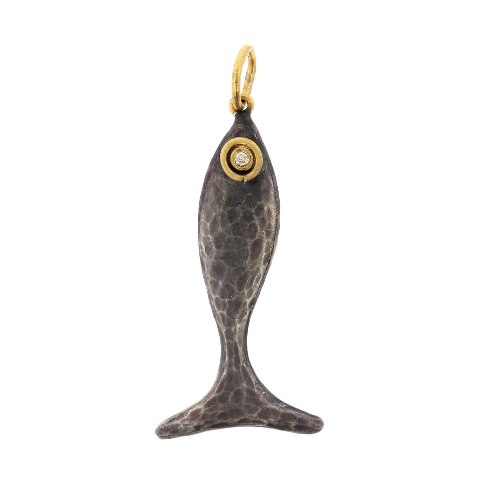 24K Yellow Gold and Sterling Silver Abundance Charm