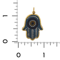 Sterling Silver and 24K Yellow Gold Hamsa Charm