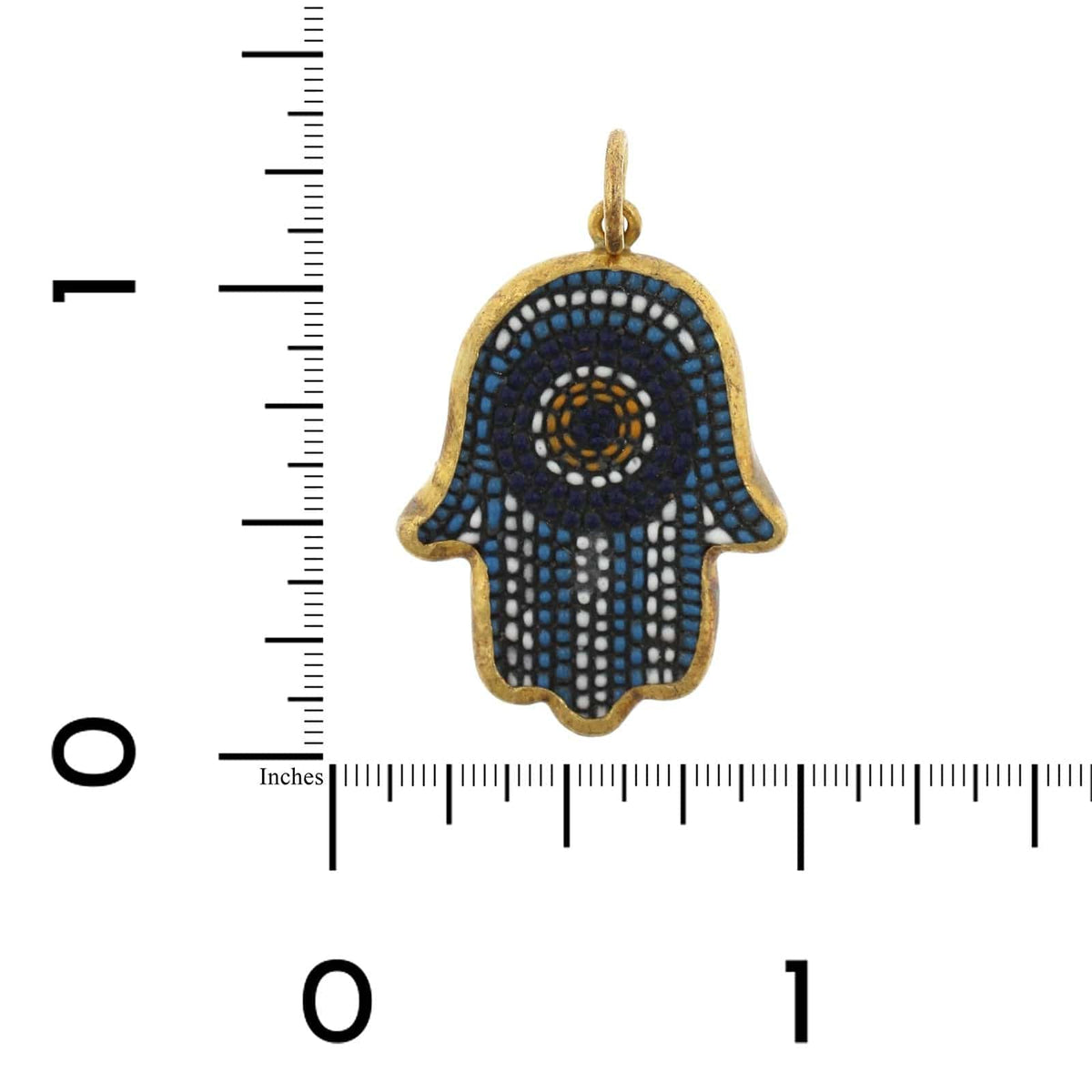 Sterling Silver and 24K Yellow Gold Hamsa Charm