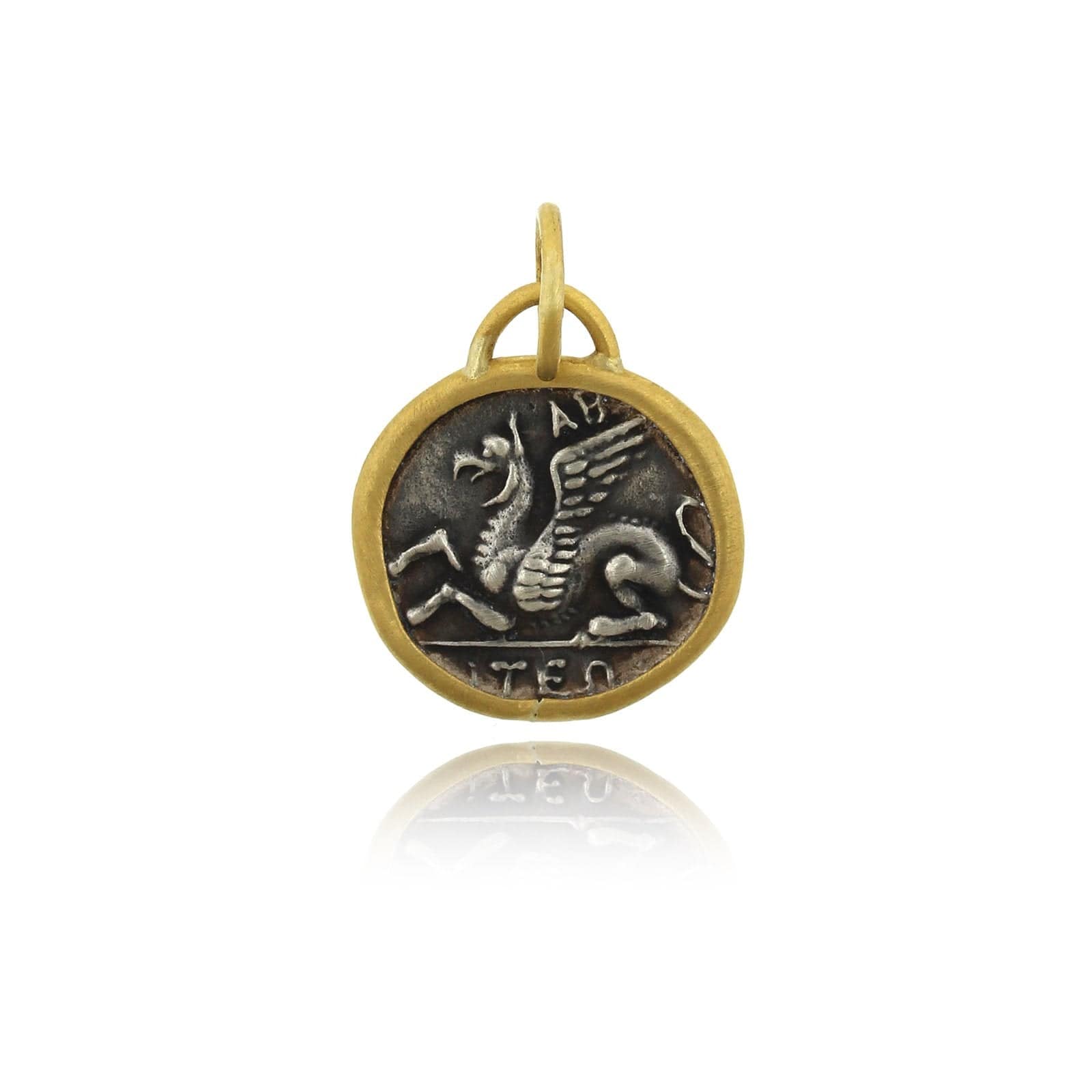 Sterling Silver and 24K Yellow Gold Pegasus Charm