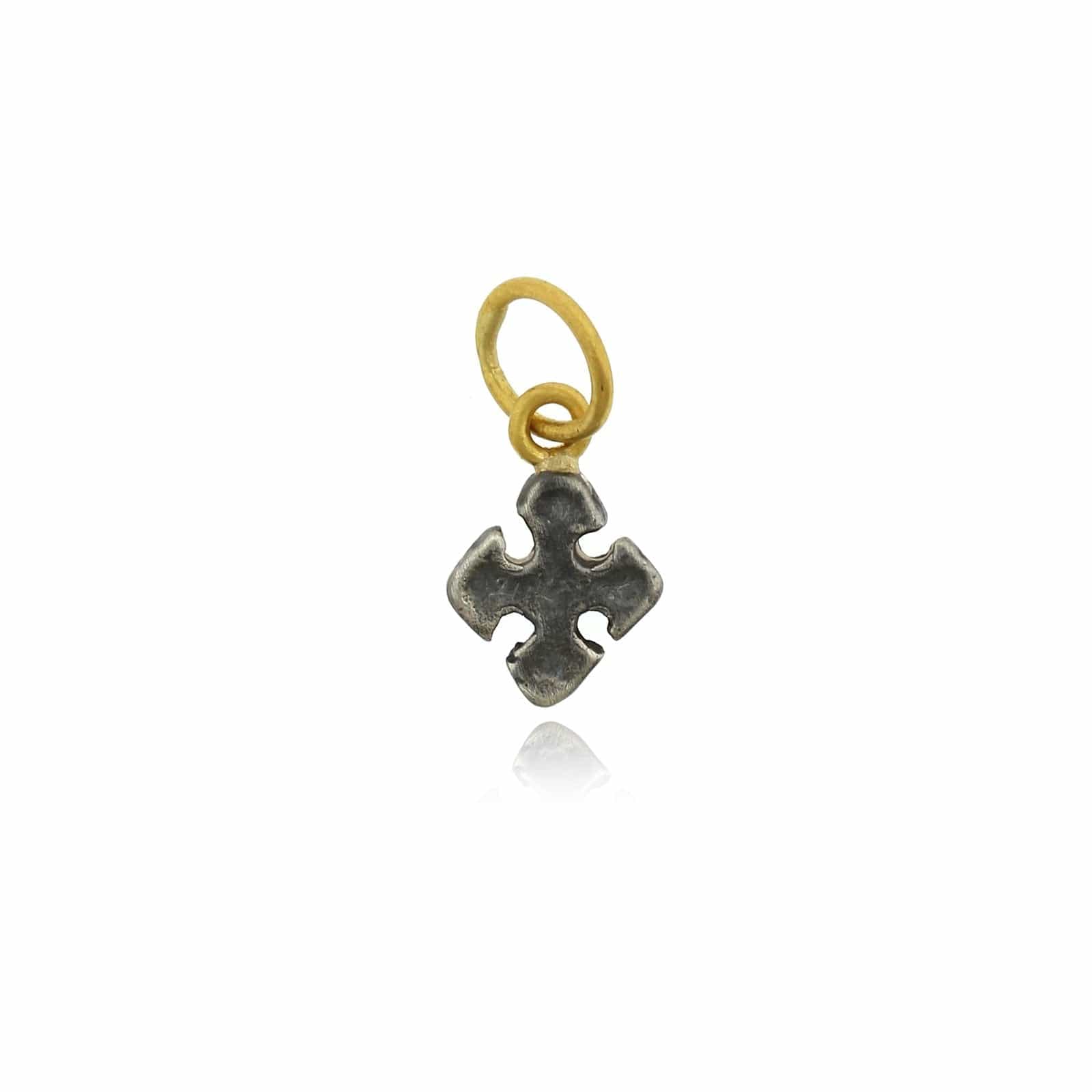 Sterling Silver and 24K Yellow Gold Hope Diamond Charm