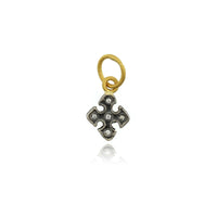 Sterling Silver and 24K Yellow Gold Hope Diamond Charm