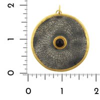 Sterling Silver and 24K Yellow Gold Zodiac Garnet Charm