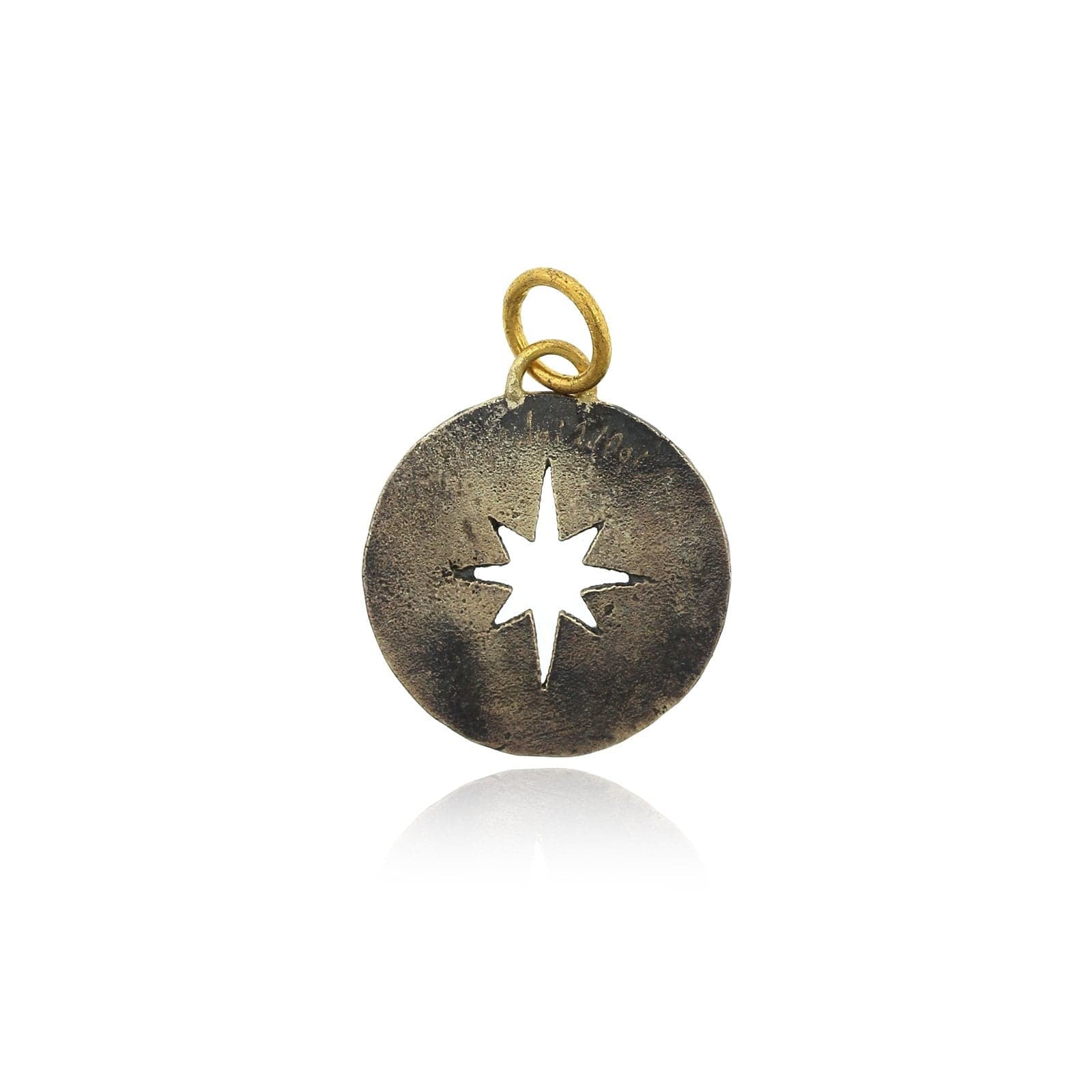 Sterling Silver and 24K Yellow Gold North Star Diamond Charm