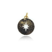 Sterling Silver and 24K Yellow Gold North Star Diamond Charm
