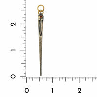 Sterling Silver and 24K Yellow Gold Sewing Needle Charm