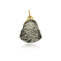 Sterling Silver and 24K Yellow Gold Mother of Pearl Buddha Charm
