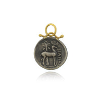 Sterling Silver and 24K Yellow Gold Queen Bee Diamond Charm