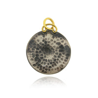 Sterling Silver and 24K Yellow Gold Jade and Ruby Charm