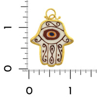 Sterling Silver and 24K Yellow Gold Quartz Hamsa Charm