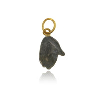 Sterling Silver and 24K Yellow Gold Hand with Diamond Charm
