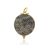 Sterling Silver and 24K Yellow Gold Quartz Evil Eye Charm