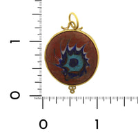 Sterling Silver and 24K Yellow Gold Quartz Evil Eye Charm