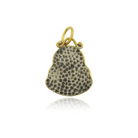 Sterling Silver and 24K Yellow Gold Buddha with Diamond Charm