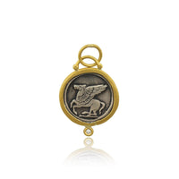 Sterling Silver and 24K Yellow Gold Pegasus Charm