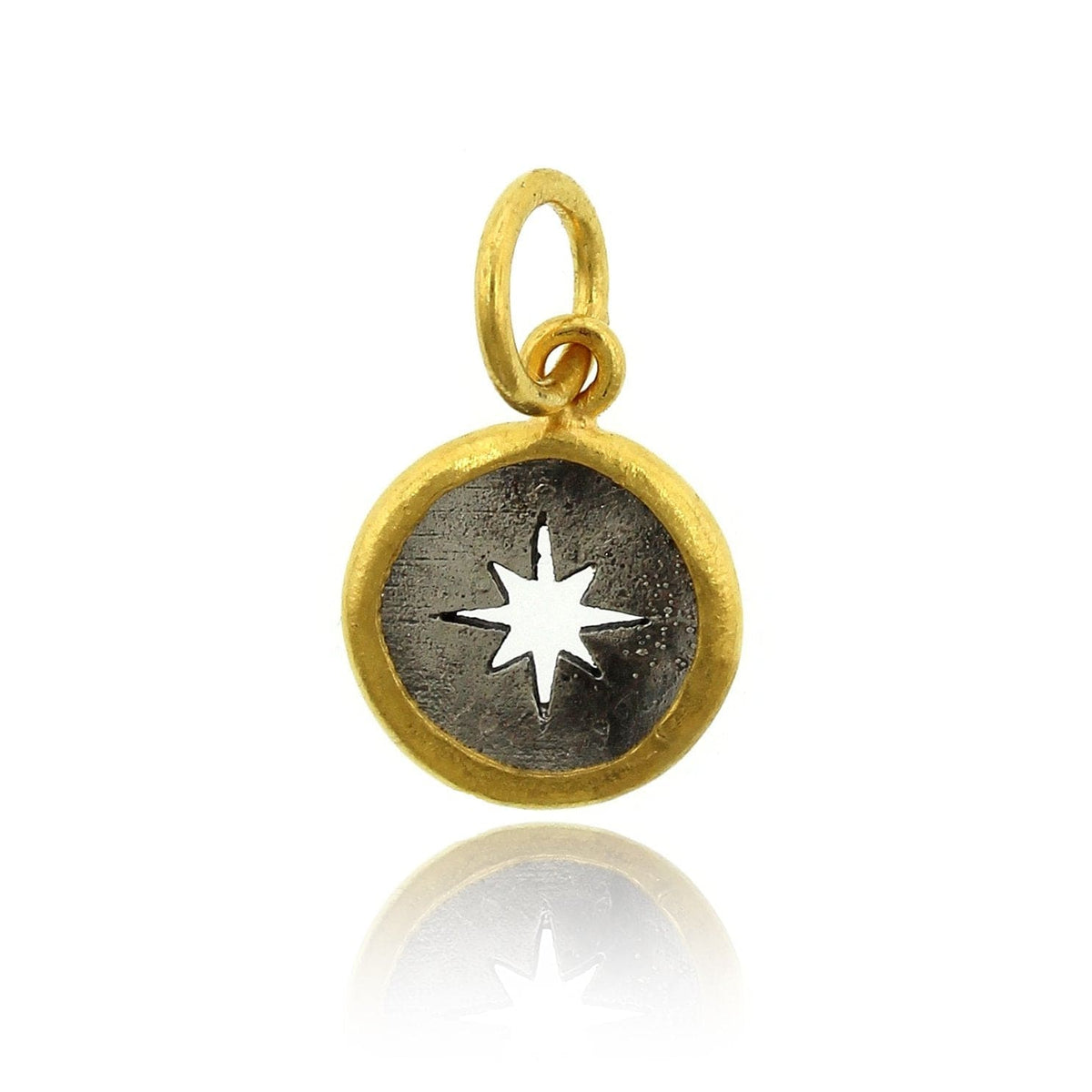 Sterling Silver and 24K Yellow Gold North Star Charm