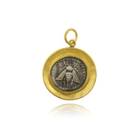 Sterling Silver and 24K Yellow Gold Queen Bee Charm